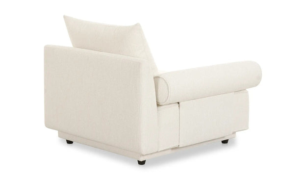 Moe's Home Collection Rosello White Left Arm Facing Chair