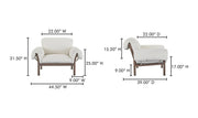 Moe's Home Collection Cardero Ivory Lounge Chair