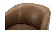Moe's Home Collection Oscy Tan Leather Swivel Chair
