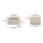 Moe’s Home Collection Rosy Oatmeal Lounge Chair