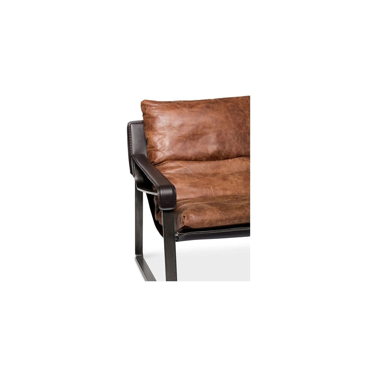 Moe's Home Collection Connor Cappuccino Leather Club Chair