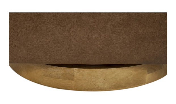 Moe's Home Collection Oscy Tan Leather Swivel Chair