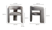 Moe's Home Collection Elo Light Grey Chair
