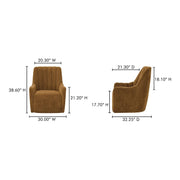 Moe's Home Collection Bowie Ochre Brown Swivel Chair