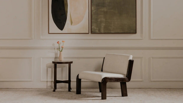 Moe's Home Collection Edie Flecked Ivory Accent Chair