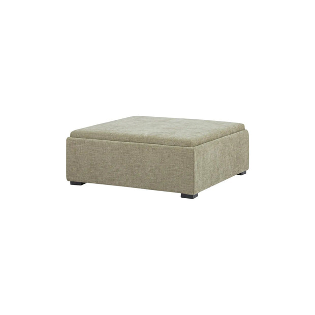 Moe’s Home Collection Montana Storage Washed Green Ottoman