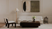 Moe's Home Collection Edie Flecked Ivory Accent Chair
