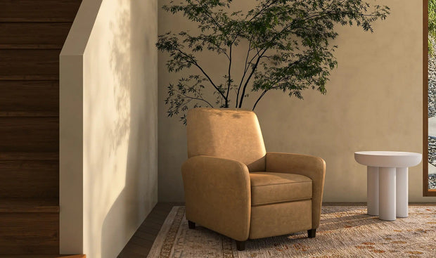 Moe's Home Collection Luna Tan Leather Recliner Chair