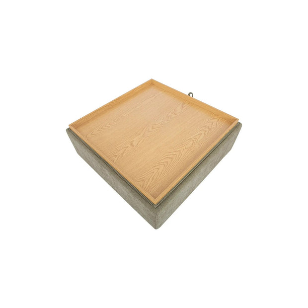 Moe’s Home Collection Montana Storage Washed Green Ottoman