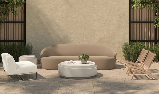 Moe's Home Collection Jules Flecked Beige Outdoor Accent Chair