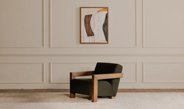 Moe's Home Collection Garnet Olive Lounge Chair