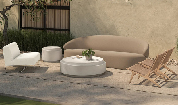 Moe's Home Collection Jules Flecked Beige Outdoor Accent Chair