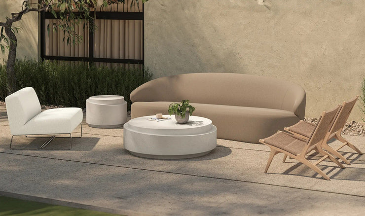 Moe's Home Collection Jules Flecked Beige Outdoor Accent Chair