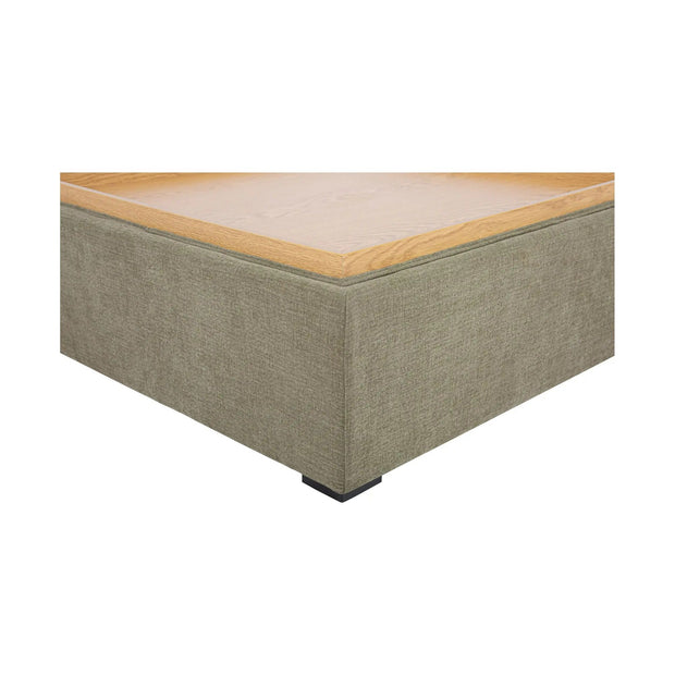 Moe’s Home Collection Montana Storage Washed Green Ottoman
