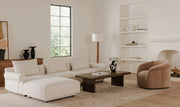 Moe's Home Collection Thora Blush Velvet Lounge Chair