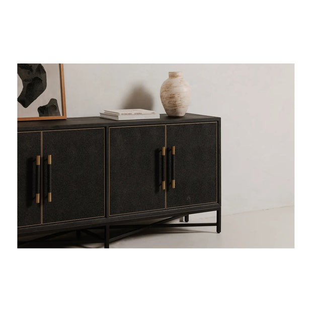 Moe's Home Collection Mako Black Shagreen Sideboard