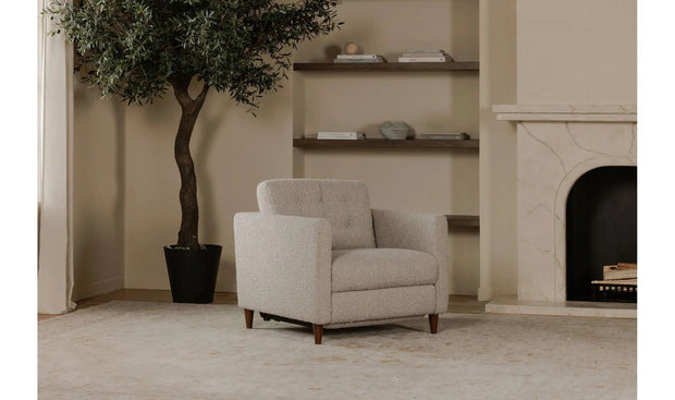 Moe's Home Collection Bridgers Warm Grey Power Recliner Chair