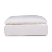 Moe’s Home Collection Clay Cream White Performance Fabric Ottoman