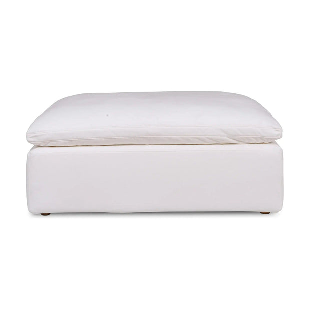 Moe’s Home Collection Clay Cream White Performance Fabric Ottoman