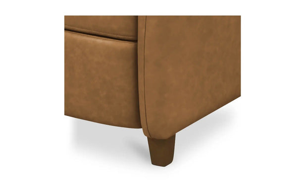 Moe's Home Collection Luna Tan Leather Recliner Chair