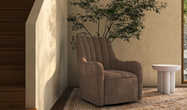 Moe's Home Collection Bowie Cool Brown Swivel Chair