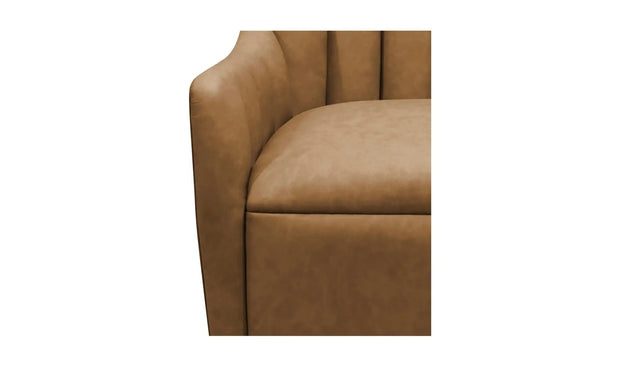 Moe's Home Collection Bowie Tan Leather Swivel Chair
