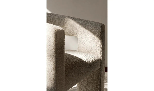 Moe's Home Collection Elo White Boucle Chair
