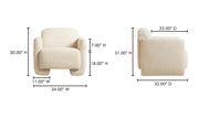 Moe's Home Collection Fallon Flecked Ivory Accent Chair