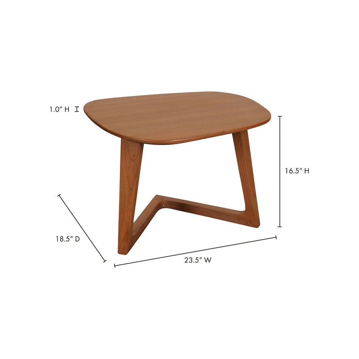 Moe's Home Godenza Brown Walnut Wood End Table