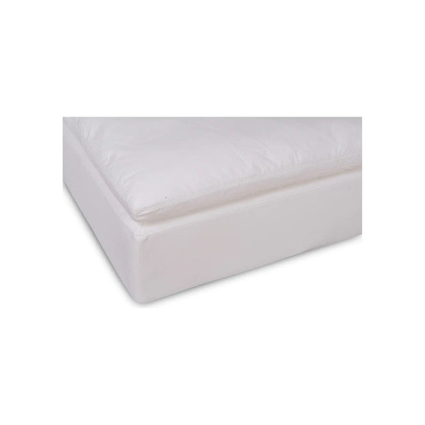 Moe’s Home Collection Clay Cream White Performance Fabric Ottoman