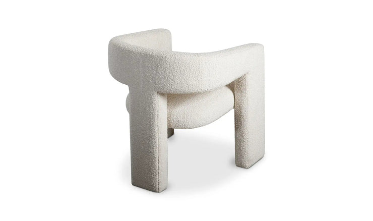 Moe's Home Collection Elo White Boucle Chair