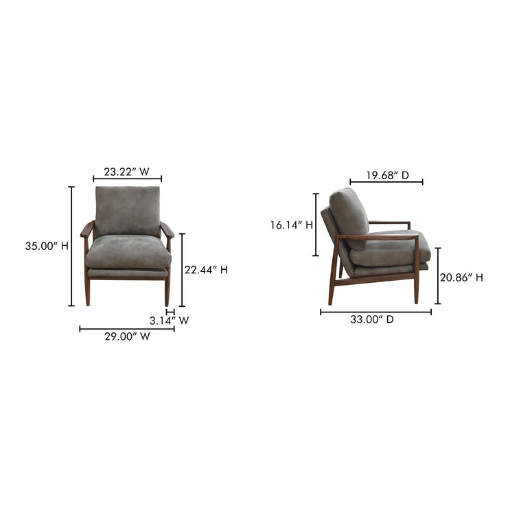Moe's Home Collection Arturo Leather Accent Chair