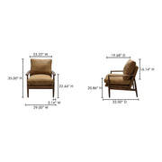 Moe's Home Collection Arturo Tan Leather Accent Chair