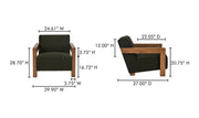 Moe's Home Collection Garnet Olive Lounge Chair