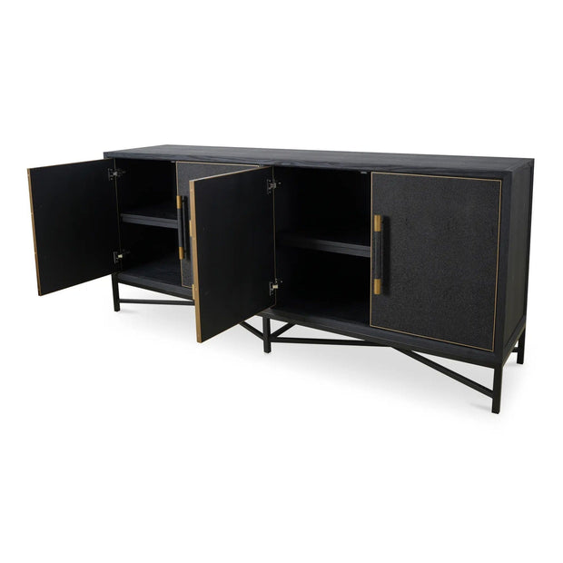 Moe's Home Collection Mako Black Shagreen Sideboard