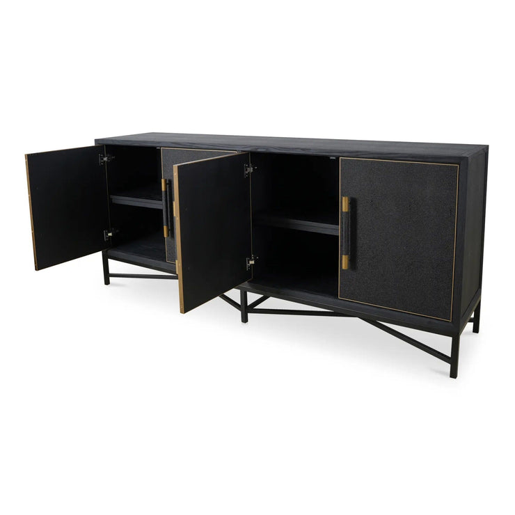 Moe's Home Collection Mako Black Shagreen Sideboard
