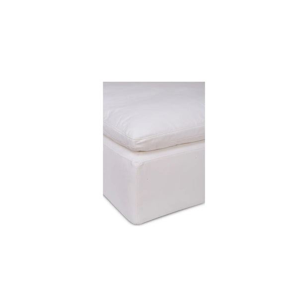 Moe’s Home Collection Clay Cream White Performance Fabric Ottoman