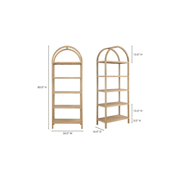 Moe’s Home Collection Eero Natural Bookcase