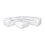 Moe’s Home Collection Clay Cream White Performance Fabric Ottoman