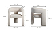 Moe's Home Collection Elo White Boucle Chair