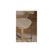 Moe's Home Collection Holli Travertine Side Table