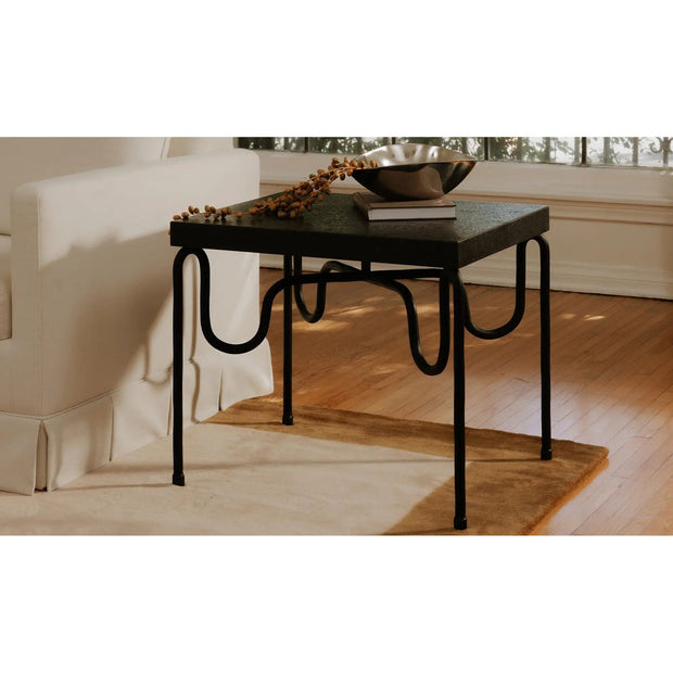 Moe's Home Collection Getty Black Granite Side Table
