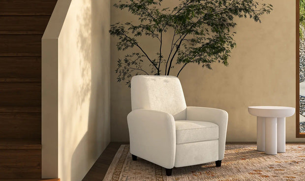 Moe's Home Collection Luna White Recliner Chair