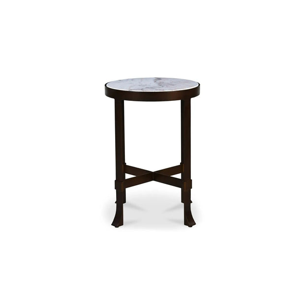 Moe's Home Collection Holli White Marble Side Table