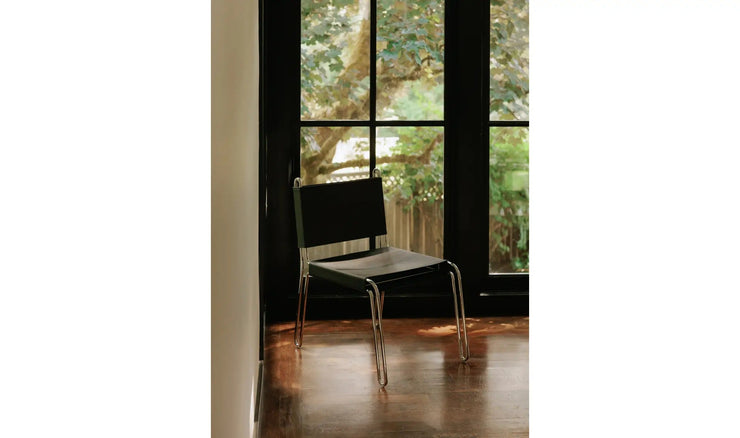 Moe's Home Collection Petra Black Leather Accent Chair