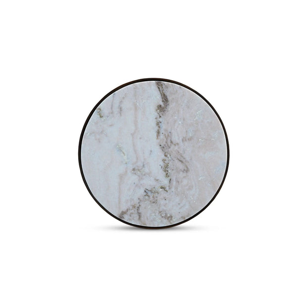 Moe's Home Collection Holli White Marble Side Table