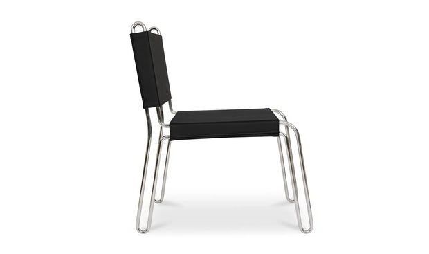 Moe's Home Collection Petra Black Leather Accent Chair