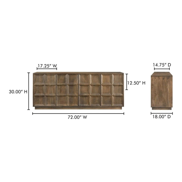 Moe's Home Collection Bowen Deep Brown Sideboard