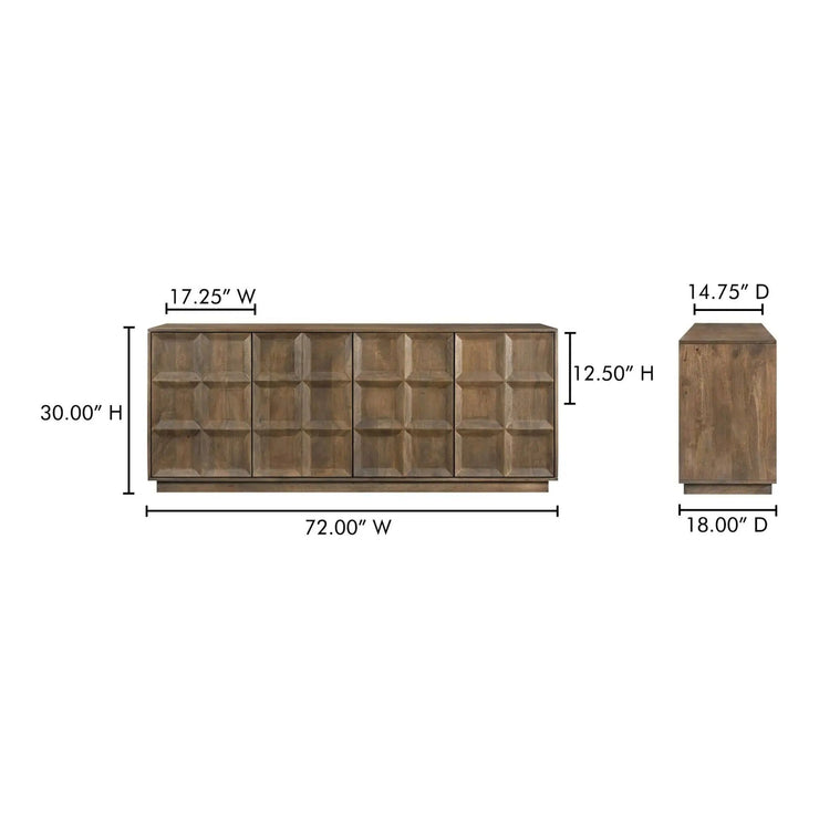 Moe's Home Collection Bowen Deep Brown Sideboard