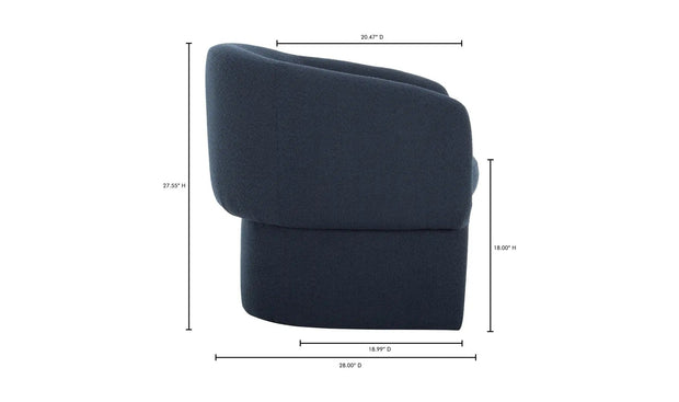 Moe's Home Collection Franco Dark Indigo Chair